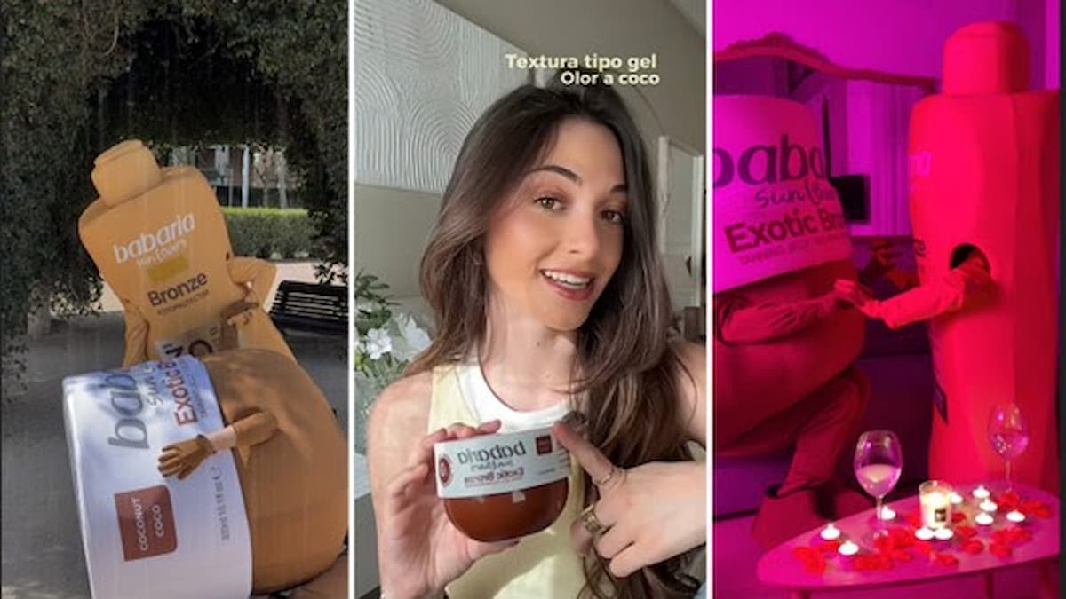 Gelatina bronzeadora Babaria bomba no TikTok