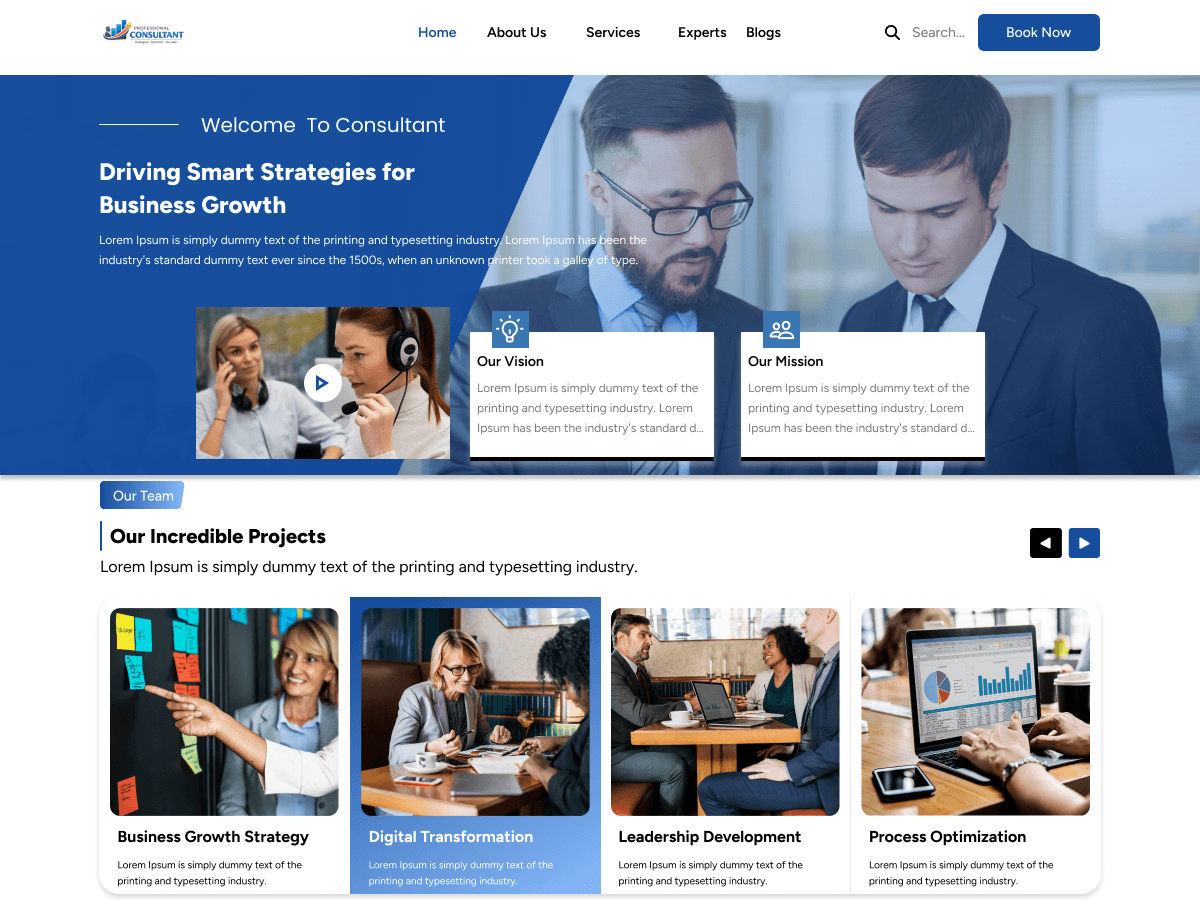 Tema WordPress: Corporate Consultancy para Profissionais