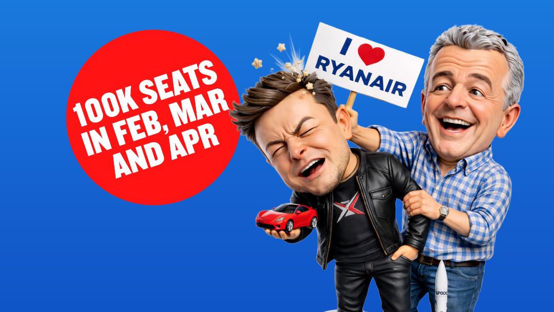 Ryanair provoca Musk com venda 'Big Idiot Seat'