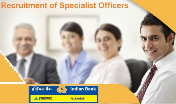 Recrutamento de oficiais especialistas no Indian Bank