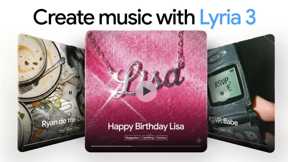Google inova com Lyria 3 para músicas curtas