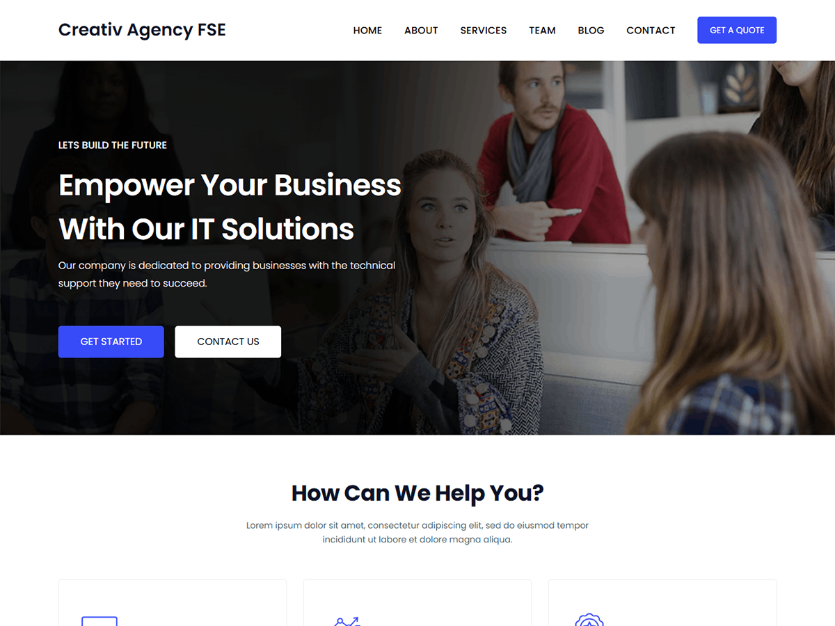 Creativ Agency FSE: Tema WordPress Corporativo