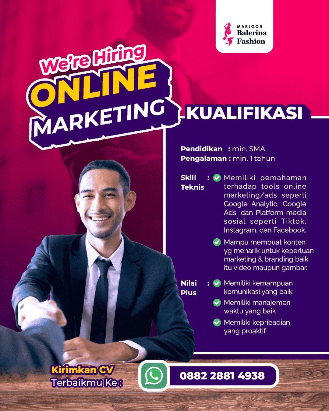 Balerina Fashion abre vaga em Marketing Online