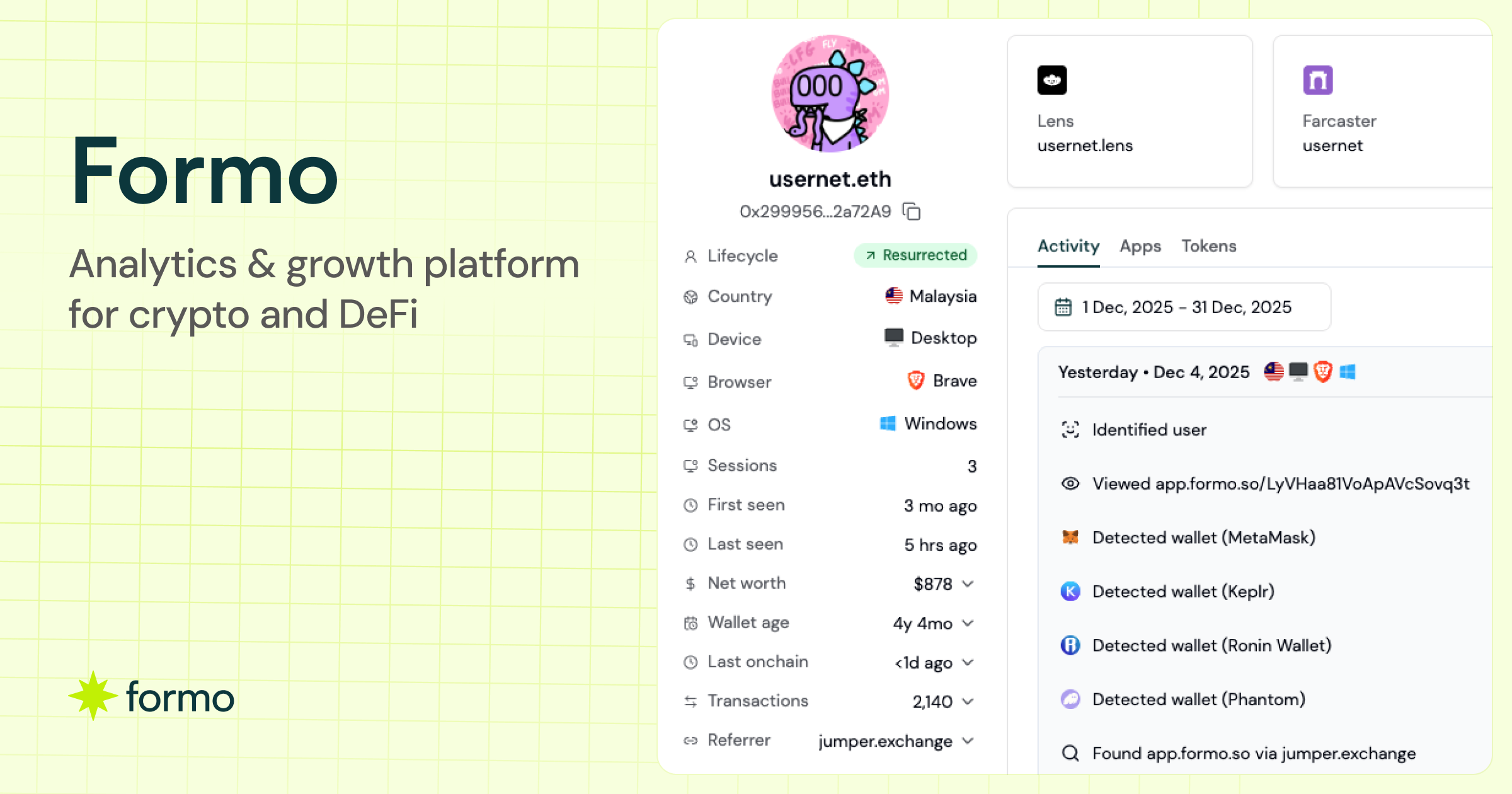 Formo: análise avançada para apps onchain