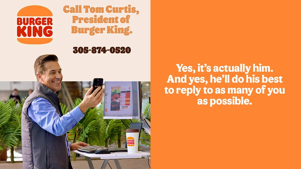Burger King compartilha telefone do presidente